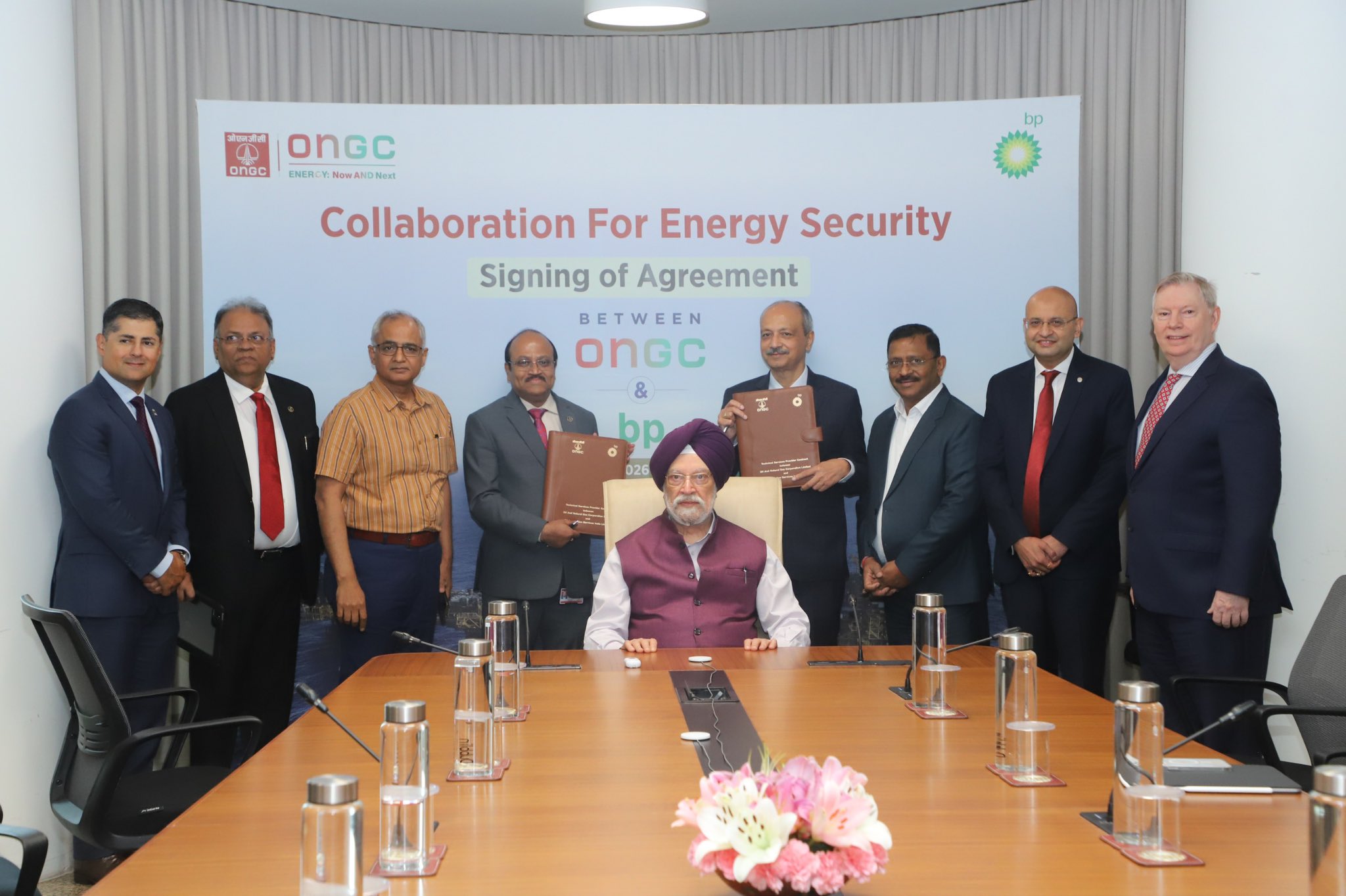 Petroleum Minister Hardeep Singh Puri attends ONGC-BP India Technical Services Contract signing