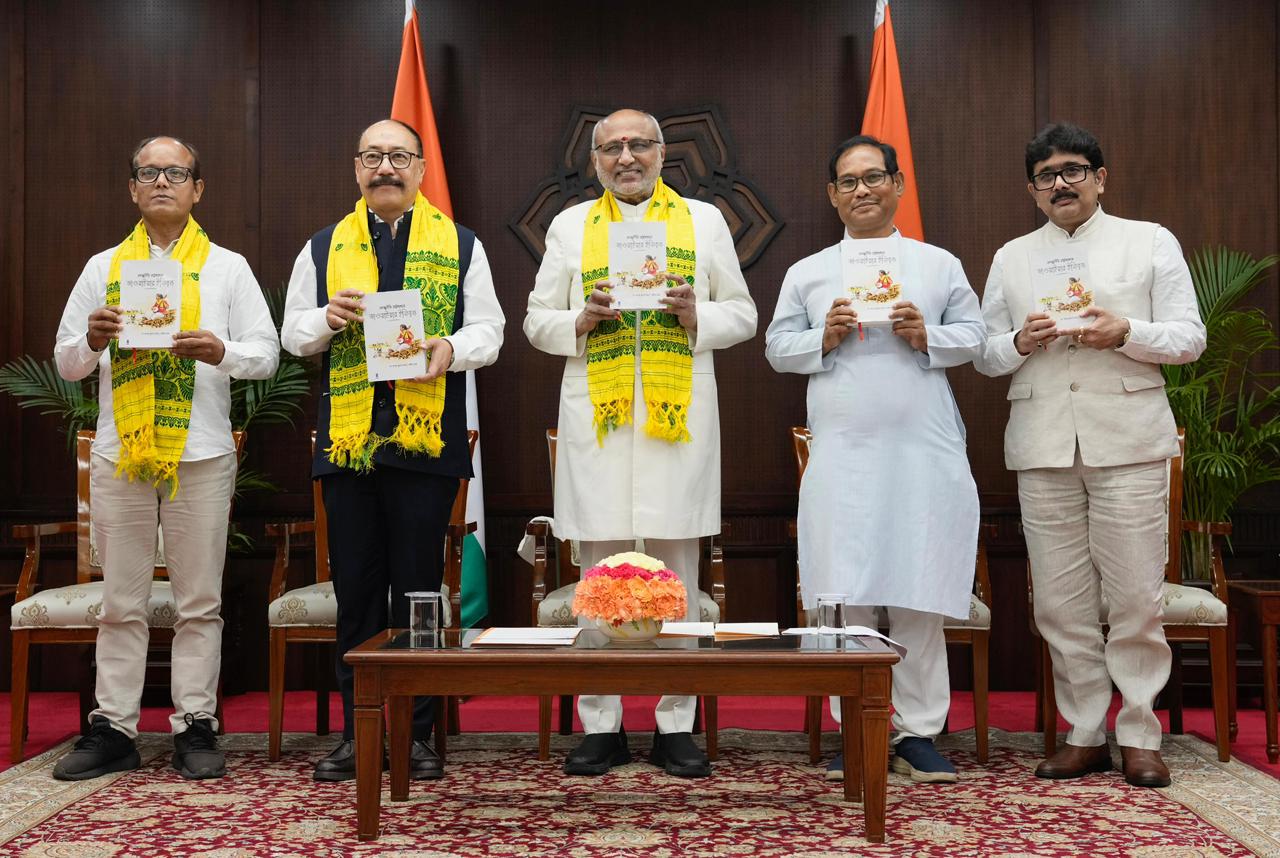 VP Radhakrishnan releases book titled “Sanskritir Ratna Bhandar: Bhaowaiyar Itibritto” in New Delhi