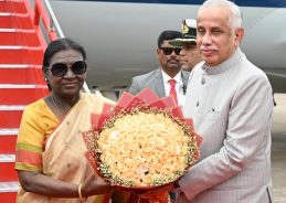 President Droupadi Murmu arrives in Visakhapatnam for Central Tribal University convocation