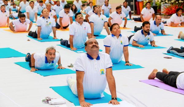 LS Speaker Birla participates in International Yoga Day event at Parliament House complex