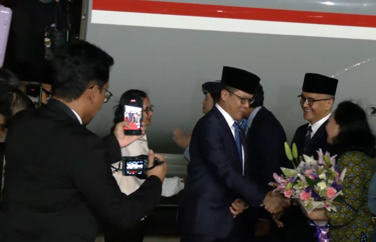 Indonesian Foreign Minister Sugiono arrives in New Delhi for Joint Commission Meeting with EAM S. Jaishankar