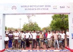 Telangana Governor Shiv Pratap Shukla flags off ‘Sundays on Cycle’ program in Hyderabad