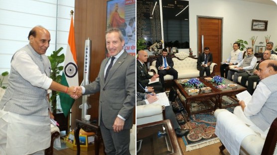 रक्षा मंत्री राजनाथ सिंह ने इस्राएल रक्षा मंत्रालय के पूर्व महानिदेशक से की मुलाकात