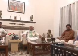 Telangana CM A. Revanth Reddy and Union Minister G. Kishan Reddy meet Manohar Lal Khattar at his residence
