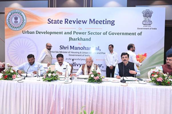 Union Minister Manohar Lal reviews urban development and power sector schemes in Ranchi