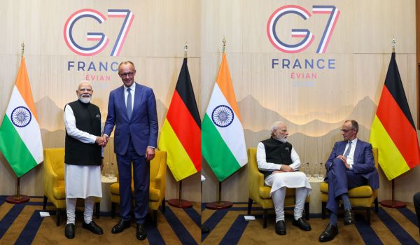 PM Modi holds bilateral meeting with German Chancellor Friedrich Merz on sidelines of G7 Summit in France