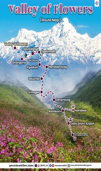 Valley of Flowers:  More than 300 species of flowers and several rare varieties of flora attract tourists