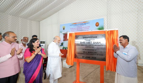 HM Shah inaugurates ‘Sabareesam’ building at Ayyappa Temple complex in R K Puram, New Delhi
