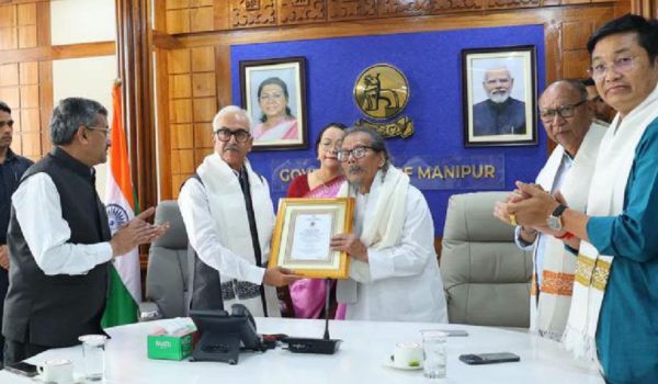 Artist Yendrembam Ibochouba Singh receives 7th Governor’s Art Award in Manipur