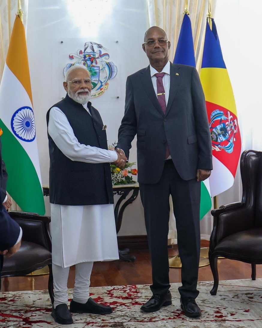 PM Modi Holds Bilateral Talks with Seychelles President