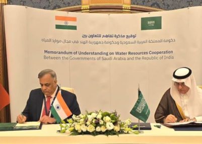 India, Saudi Arabia Sign MoU to Boost Cooperation in Water Resources