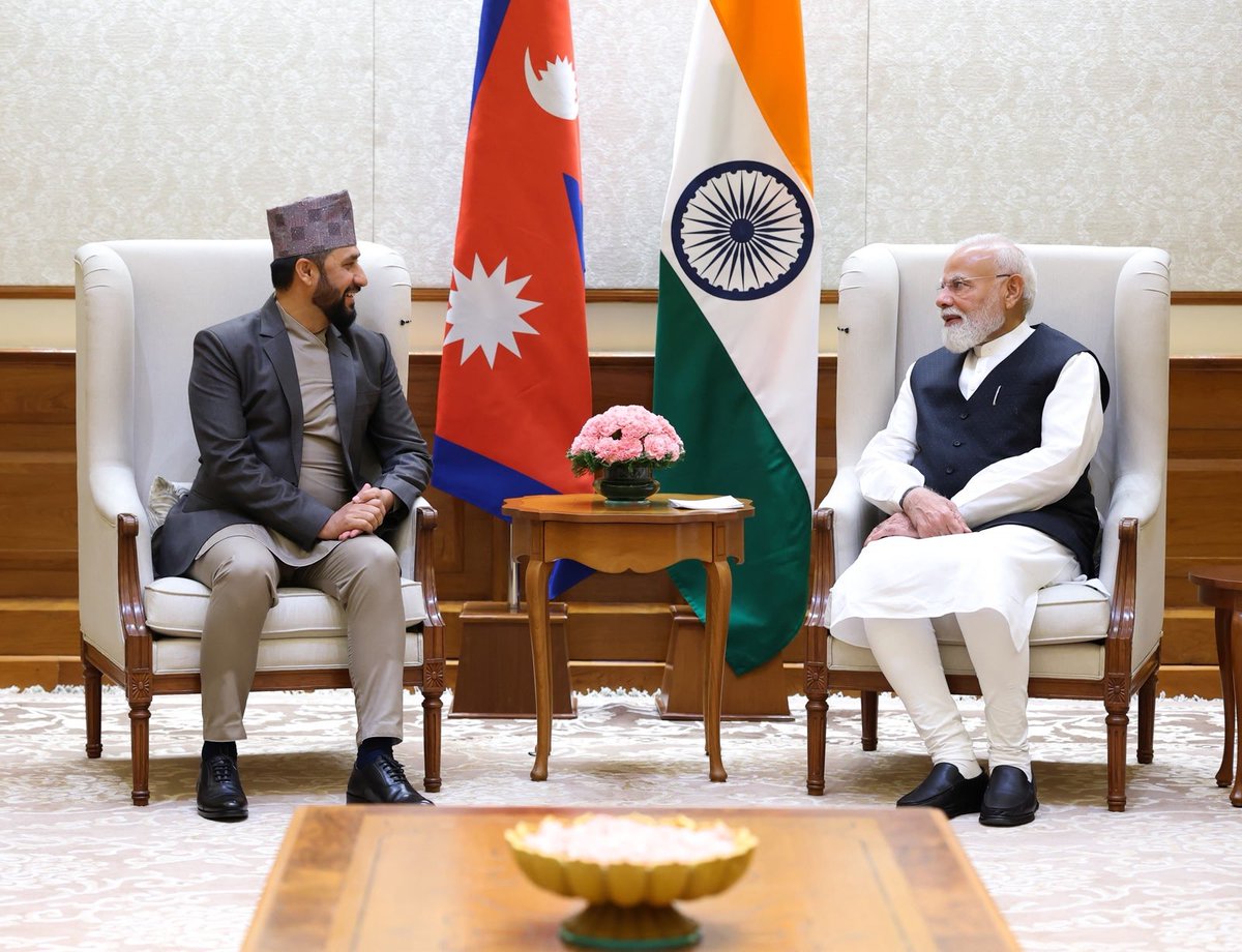 PM Modi meets Rastriya Swatantra Party Chairman Rabi Lamichhane, reaffirms Nepal as priority partner
