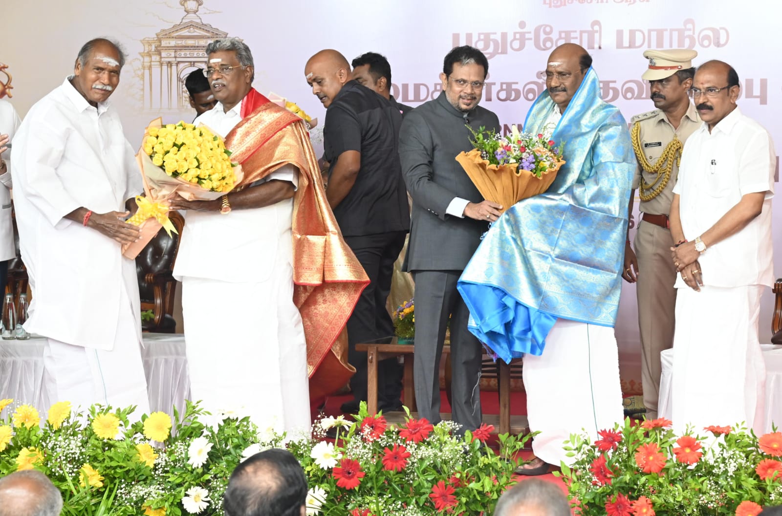 Three new Ministers inducted into Puducherry Cabinet, completing long-awaited expansion of Council of Ministers