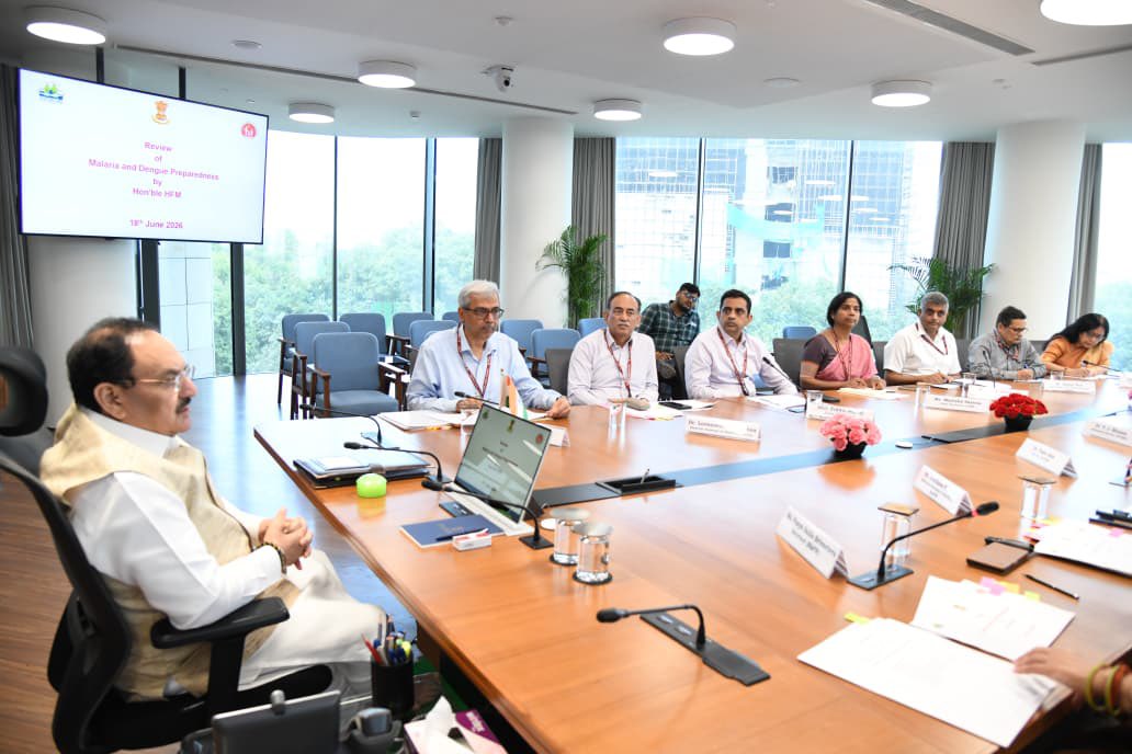 JP Nadda reviews national preparedness against dengue and malaria ahead of monsoon season