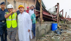 কলকাতার তারাতলা এলাকায় আজ একটি নির্মিয়মান গুদামের ছাদ ধসে পড়লে ৩ জনের মৃত্যু হয়েছে আহত অন্ততঃ ১৮ জন।