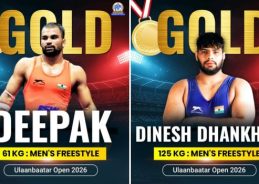 Indian wrestlers win 2 gold and 2 bronze in Men’s freestyle category at Ulaanbaatar Open in Mongolia