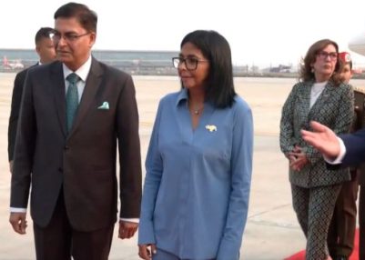 Venezuela’s Acting President Delcy Rodríguez arrives in India for five-day visit to India