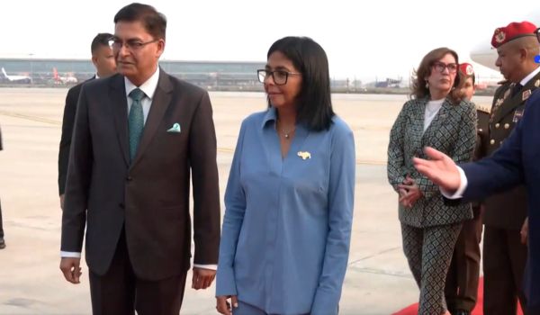 Venezuela’s Acting President Delcy Rodríguez arrives in India for five-day visit to India