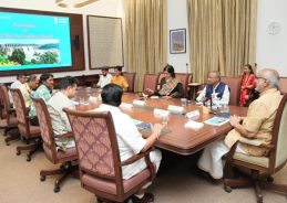 Vice President C.P. Radhakrishnan reviews Jal Shakti initiatives on water conservation