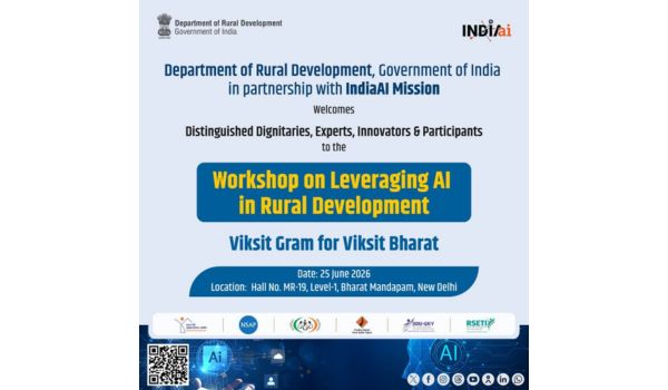 Department of Rural Development to Organize Workshop on Leveraging AI in Rural Development tomorrow