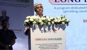 Union Minister Gajendra Singh Shekhawat attends closing ceremony of Emergency commemoration programmes
