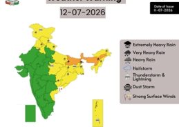 IMD forecasts heavy rainfall across Northern and Eastern parts of the country for next four days