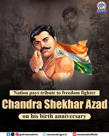 PM Modi pays tributes to the great freedom fighter Chandra Shekhar Azad on his birth anniversary