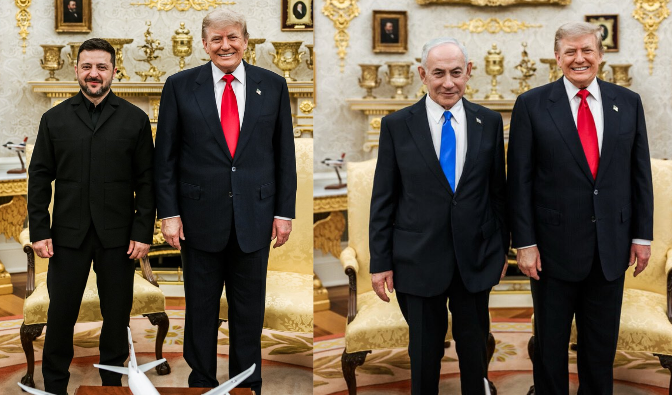 US President holds separate meetings with Ukrainian President and Israeli PM at White House