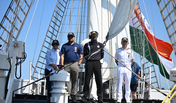 INS Sudarshini arrives in Boston after Sail4th 250 celebrations