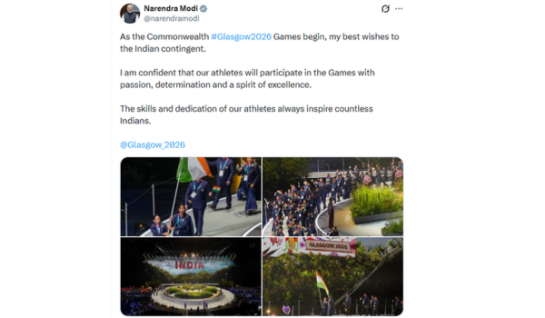 PM Modi extends best wishes to Indian contingent for Commonwealth Games