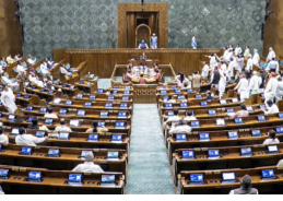 Proceedings in Lok Sabha disrupted amid opposition ruckus over various issues Proceedings in Lok Sabha disrupted amid opposition ruckus over various issues