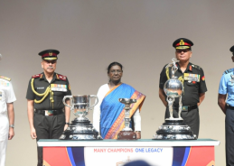 President Droupadi Murmu flags off trophies of Durand Cup tournament 2026 in New Delhi