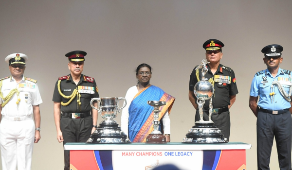 President Droupadi Murmu flags off trophies of Durand Cup tournament 2026 in New Delhi
