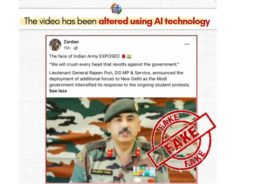 Government debunks fake AI-generated video of Lt Gen Rajeev Puri