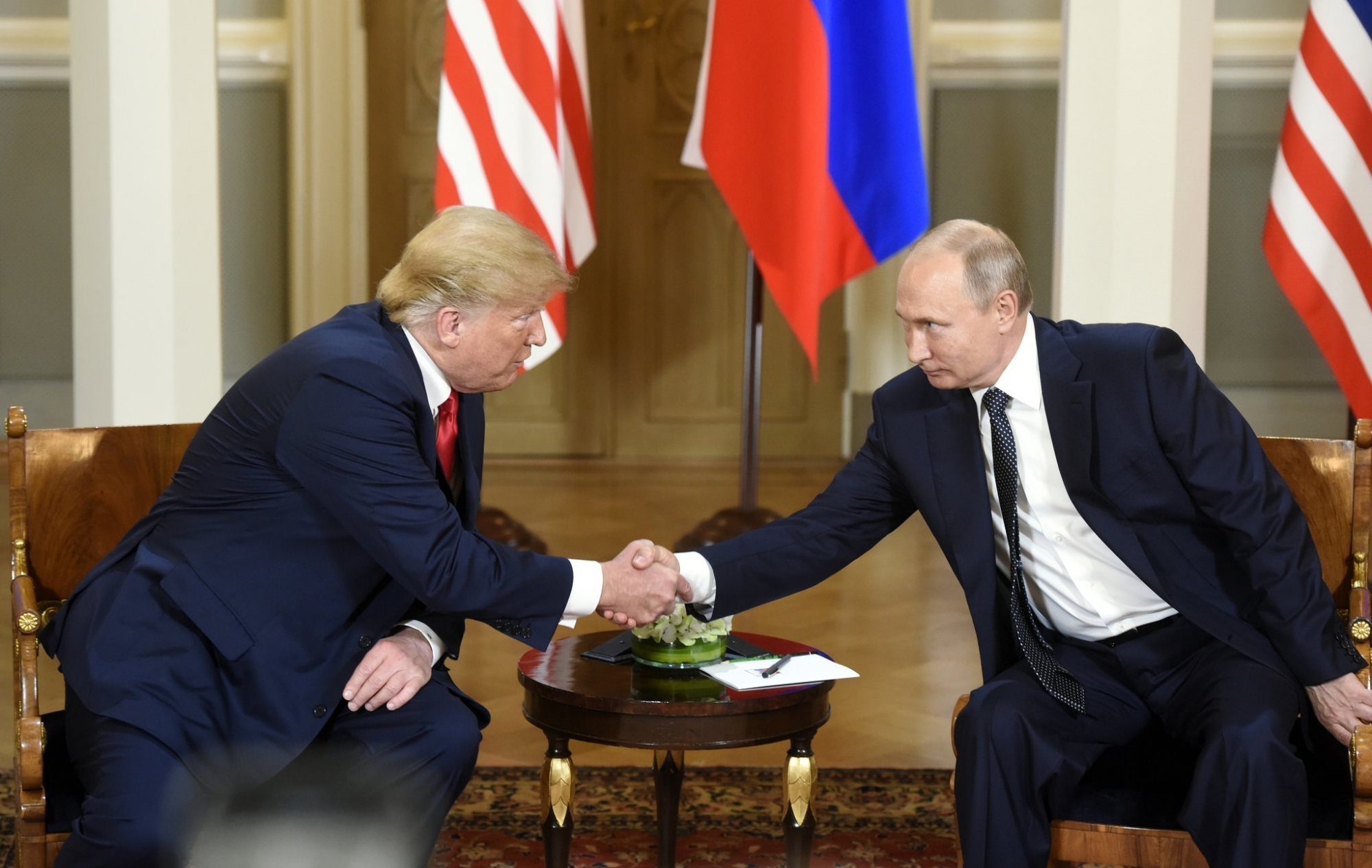 Russian President Vladimir Putin and US President Donald Trump hold telephone conversation