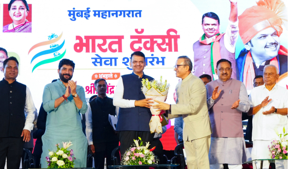 Maharashtra CM launches BHARAT TAXI service at Navi Mumbai International Airport
