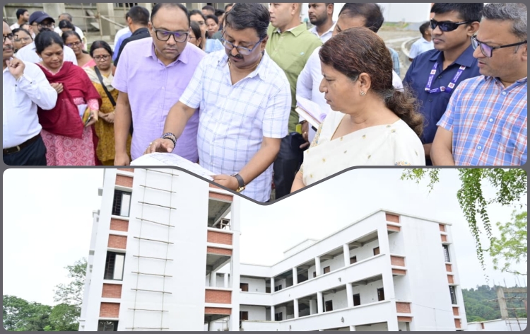 বকোৰ বামুণীগাঁৱত নির্মীয়মান সংহত বৃদ্ধাশ্ৰম আৰু শিশু প্রতিপালন কেন্দ্ৰৰ নিৰ্মাণকাৰ্য মন্ত্রী অজন্তা নেওগৰ পৰিদৰ্শন