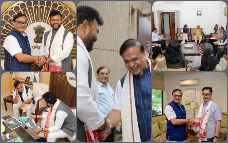মুখ্যমন্ত্রী ড০ হিমন্ত বিশ্ব শৰ্মাই আজি নতুন দিল্লীত কেইবাগৰাকীও কেন্দ্ৰীয় মন্ত্ৰীক সাক্ষাৎ কৰি ৰাজ্যখনৰ বিভিন্ন খণ্ডৰ উন্নয়নৰ বিষয় লৈ আলোচনা কৰে