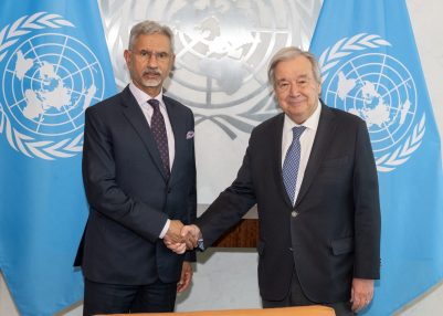 EAM Dr S Jaishankar meets UN Secretary-General Antonio Guterres