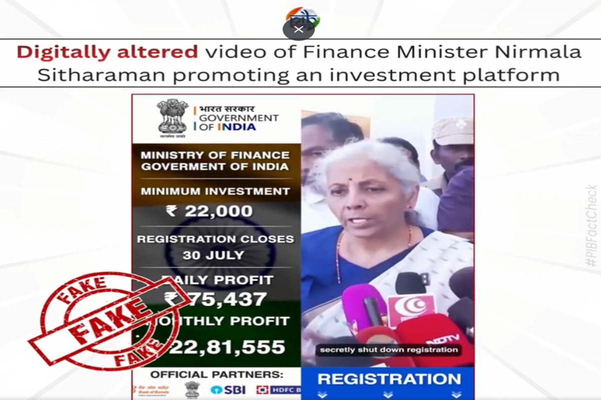 Govt debunks social media video of FM promoting investment scheme