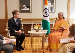 FM Nirmala Sitharaman Meets BNP Paribas Executive Chairman Yann Gérardin in Paris