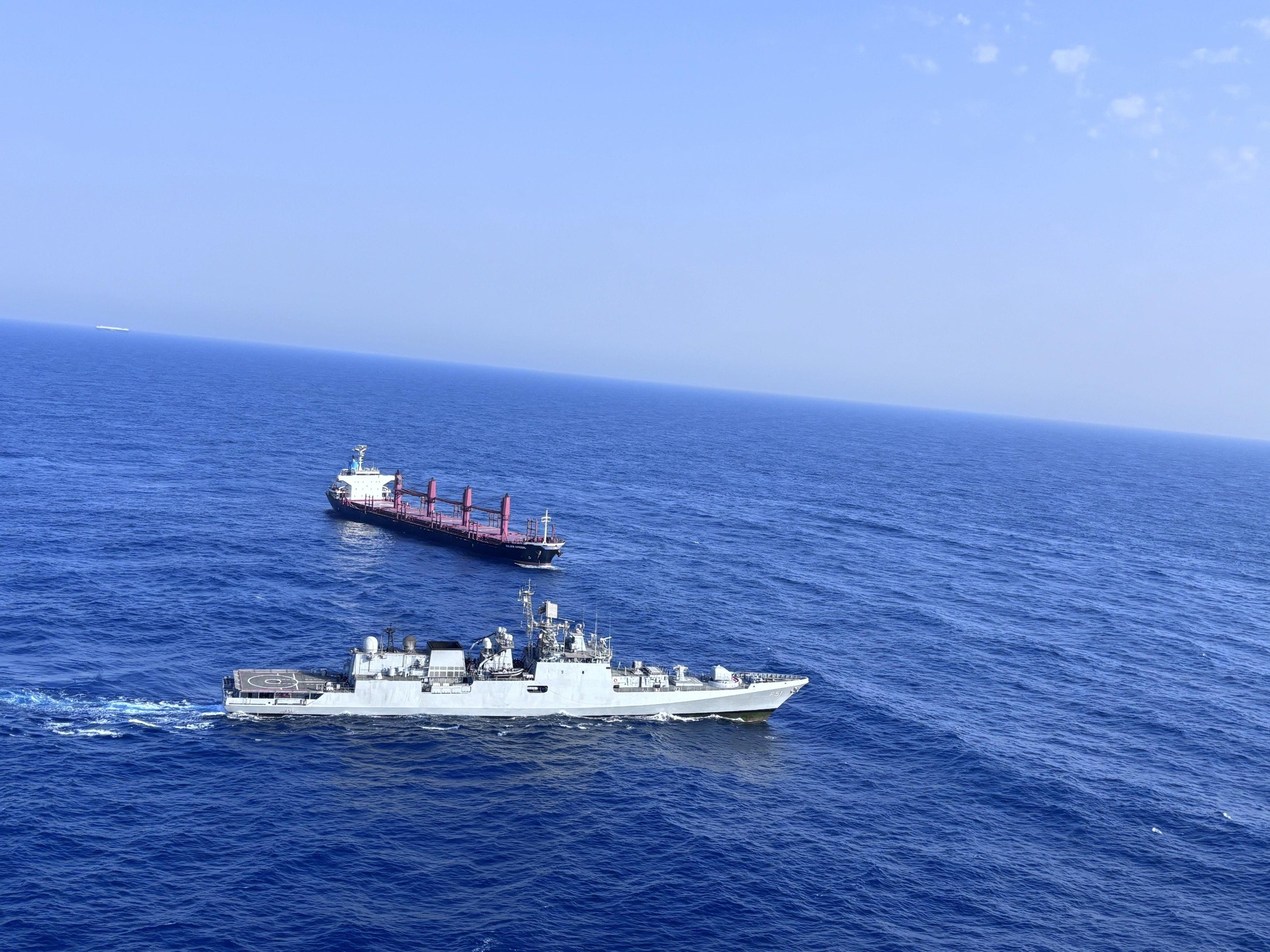 Indian Naval Ship Trikand foils piracy attempt on MV Golden Arsenal in Gulf of Aden