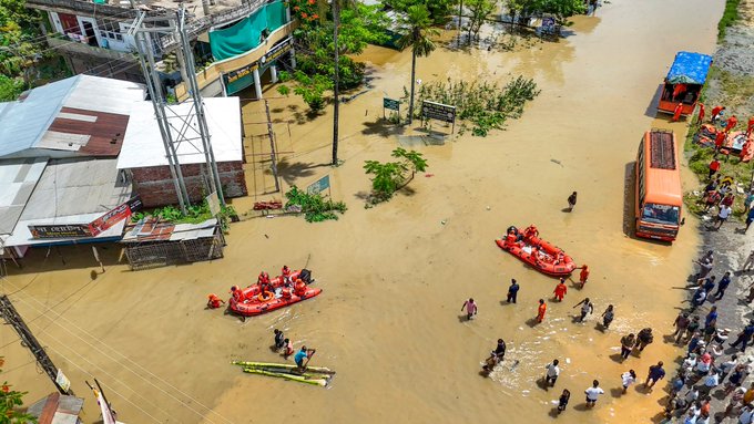 असम: बाढ़ संबंधी घटनाओं में 10 और लोगों की मौत, मृतकों की संख्या 41 हुई