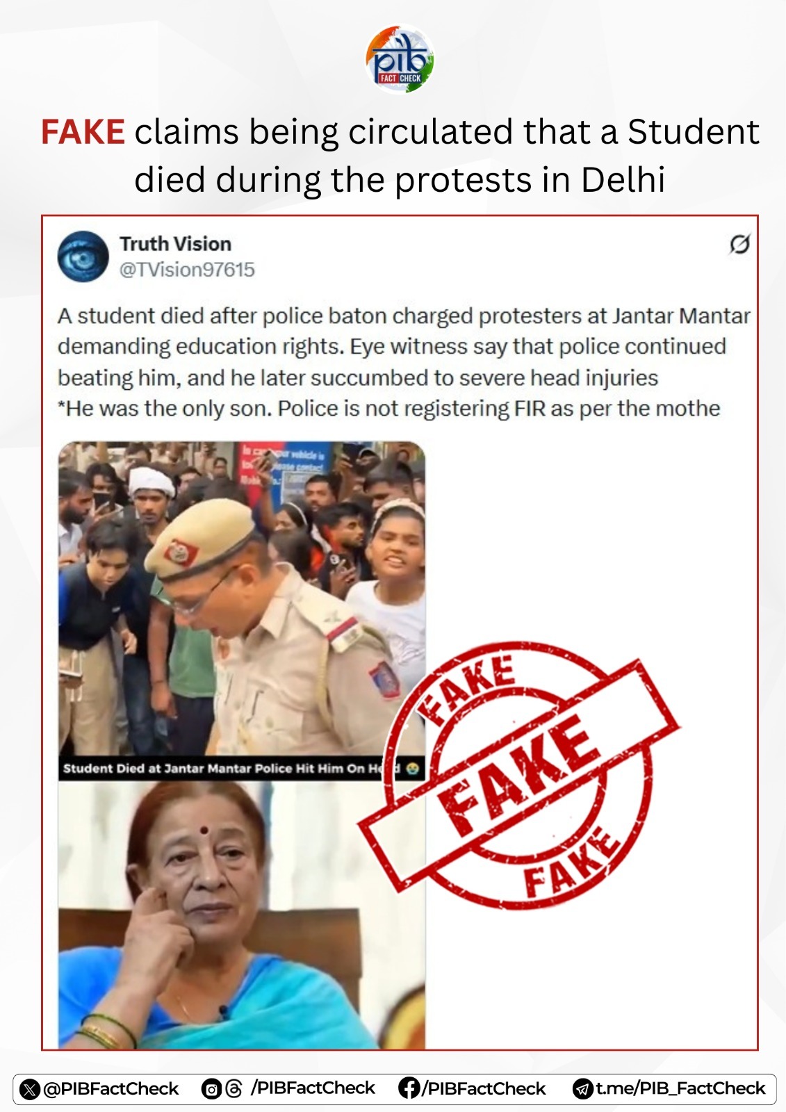 Government debunks fake social media claim about student’s death during protests