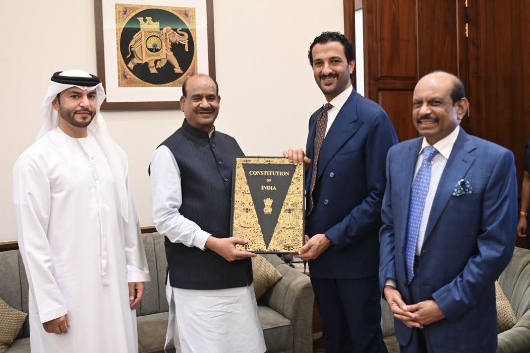 Lok Sabha Speaker Meets UAE Delegation at Parliament House