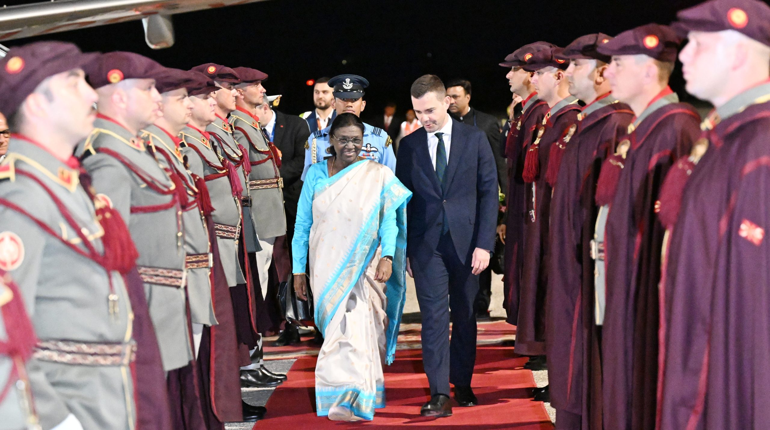 President Droupadi Murmu arrives in North Macedonia; To hold talks with President Davkova in Skopje