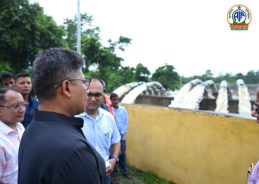 কৃষি মন্ত্ৰী পীযূষ হাজৰিকাৰ বাঘজাপ গাঁও পঞ্চায়তৰ হাতীয়ামুখ জলসিঞ্চন প্রকল্প পৰিদৰ্শন