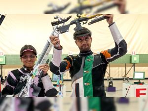 ISSF: Indian duo secure Bronze in 10m air rifle mixed team event
