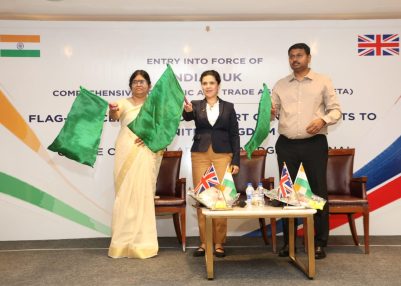 First export consignments flagged off in Chennai under India-UK CETA