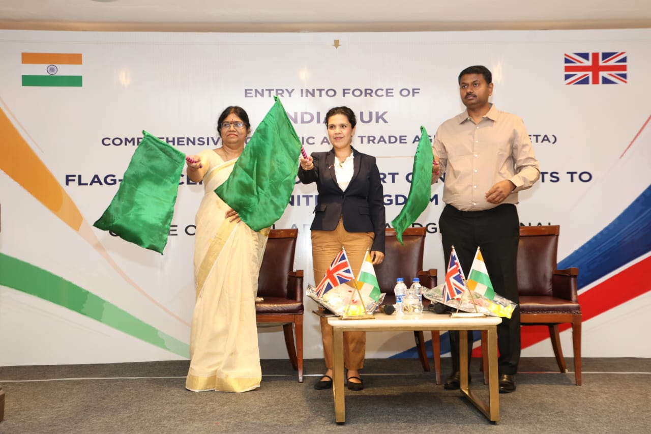 First export consignments flagged off in Chennai under India-UK CETA